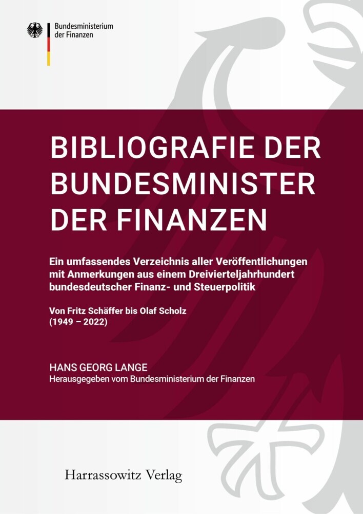 Bibliografie der Bundesminister der Finanzen main product photo