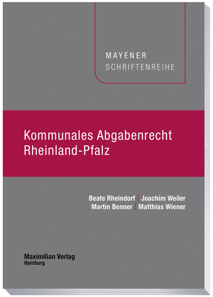 Kommunales Abgabenrecht Rheinland-Pfalz main product photo