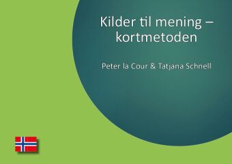 Kilder til mening - kortmetoden, m. 1 Buch, m. 26 Beilage, 26 ...
