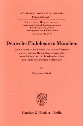 Deutsche Philologie in München.