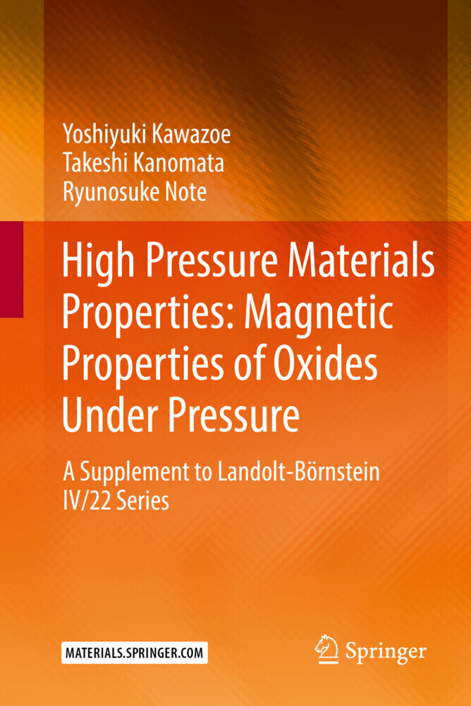 High Pressure Materials Properties: Magnetic Properties of Oxides Under Pressure main product photo
