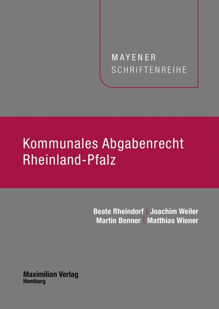Kommunales Abgabenrecht Rheinland-Pfalz main product photo