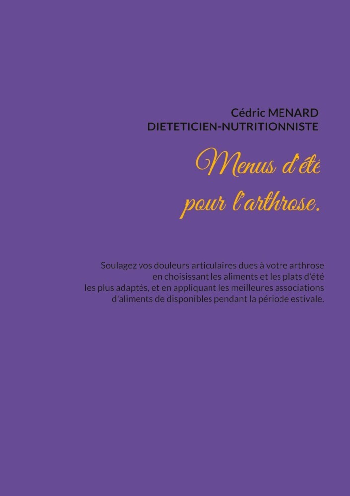 Menus d'été pour l'arthrose. main product photo