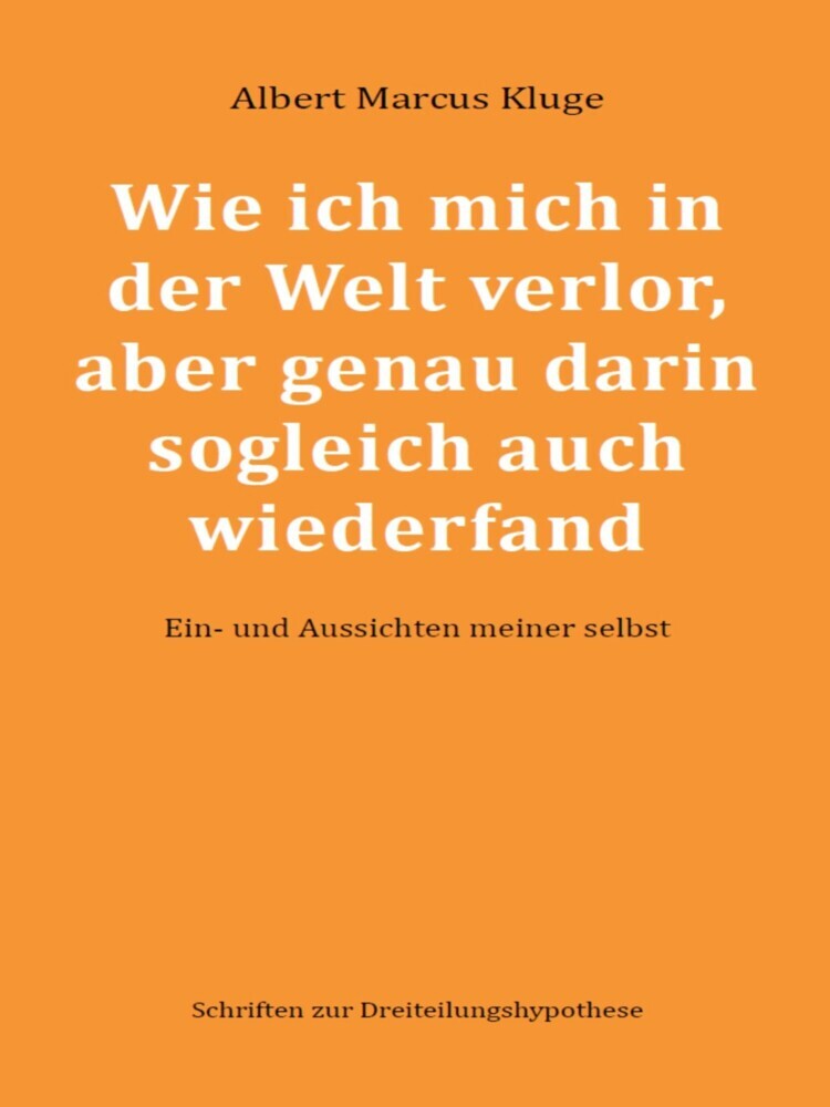 Wie ich mich in der Welt verlor, aber genau darin sogleich auch wiederfand main product photo
