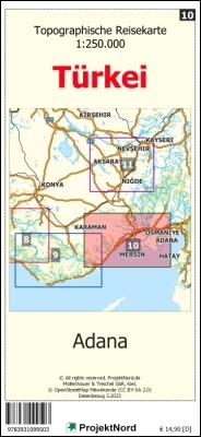 Adana - Topographische Reisekarte 1:250.000 Türkei (Blatt 10) main product photo