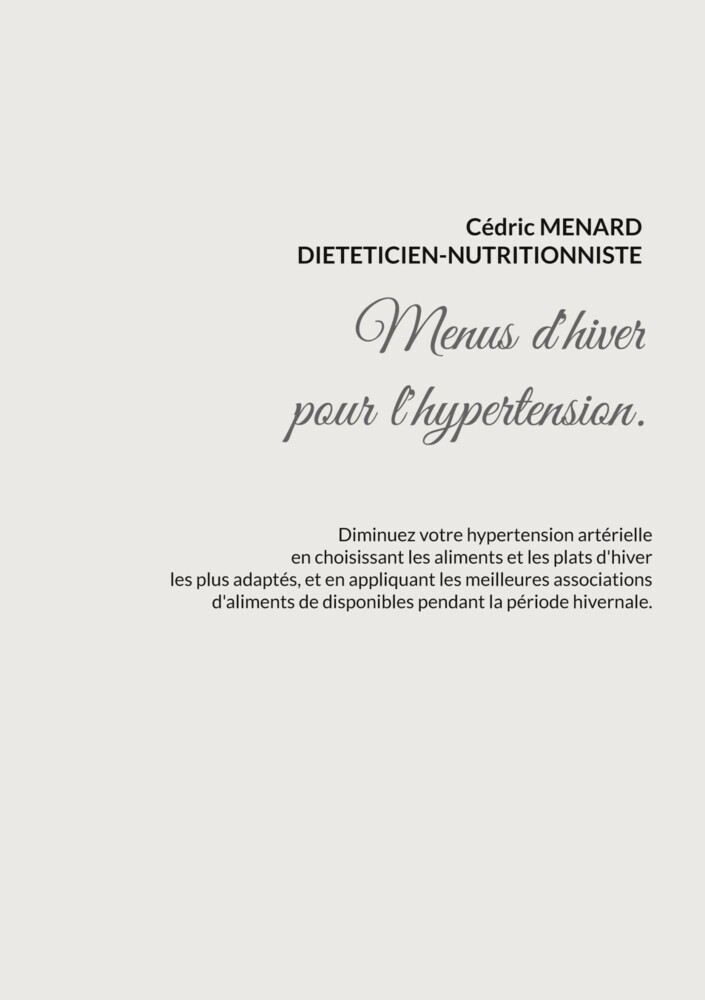 Menus d'hiver pour l'hypertension. main product photo