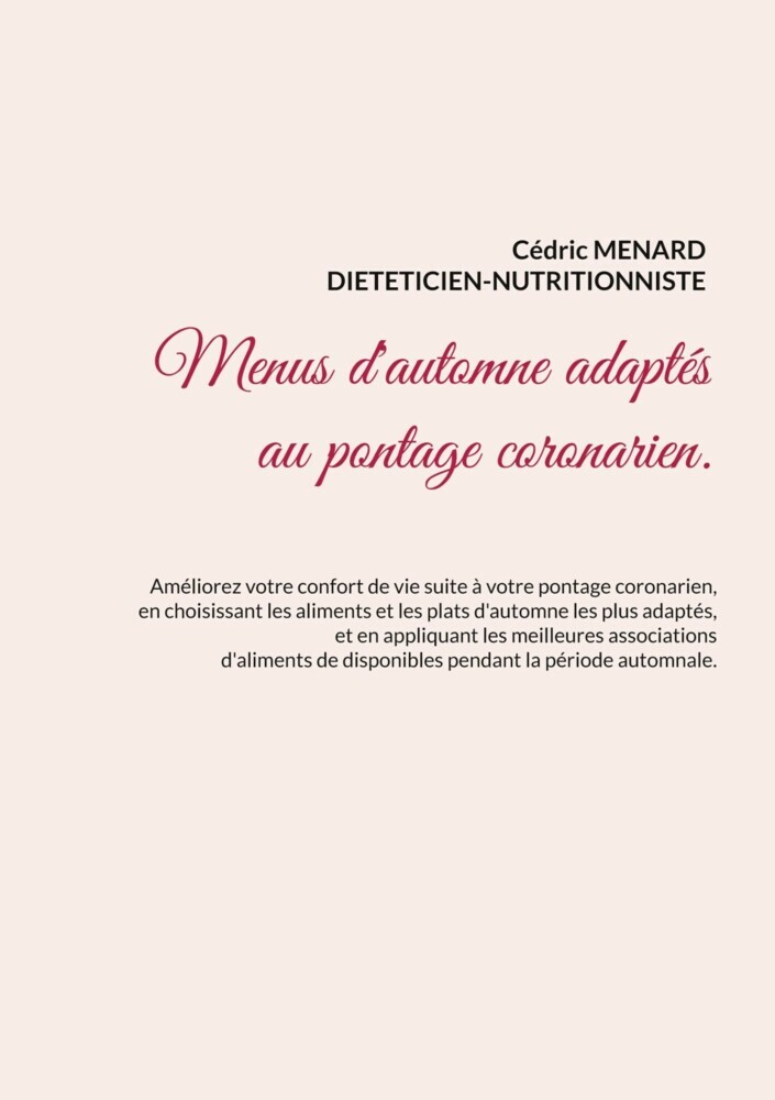 Menus d'automne adaptés au pontage coronarien. main product photo