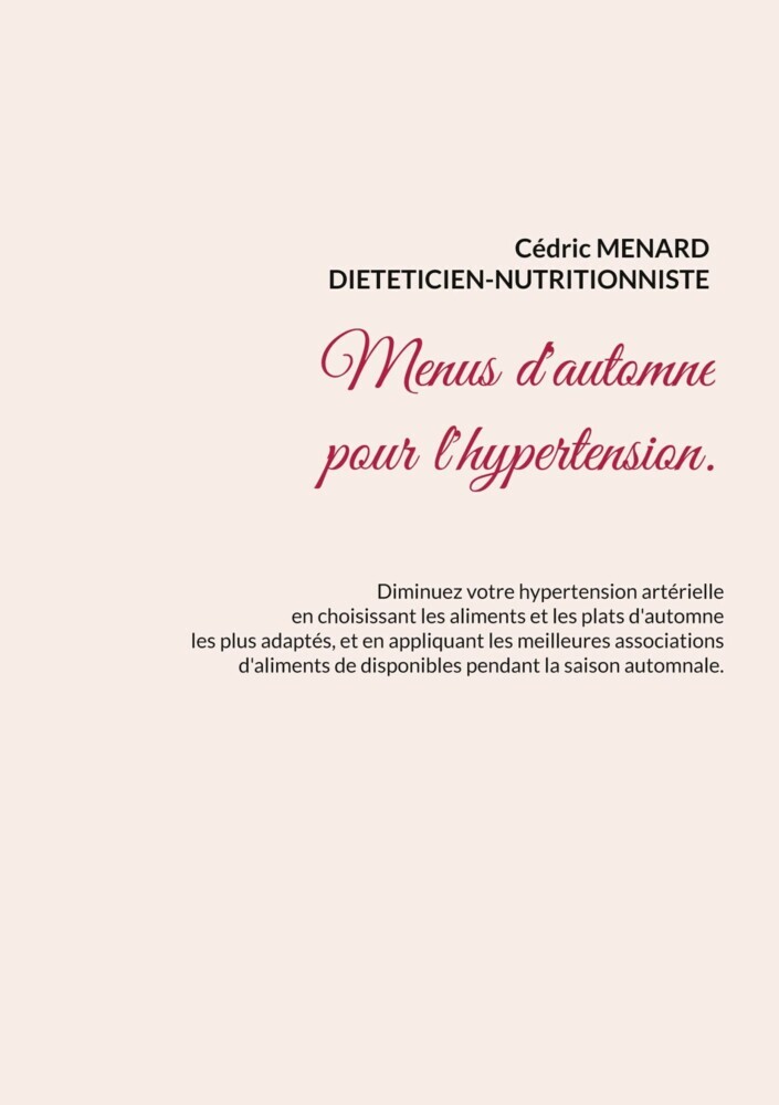 Menus d'automne pour l'hypertension. main product photo