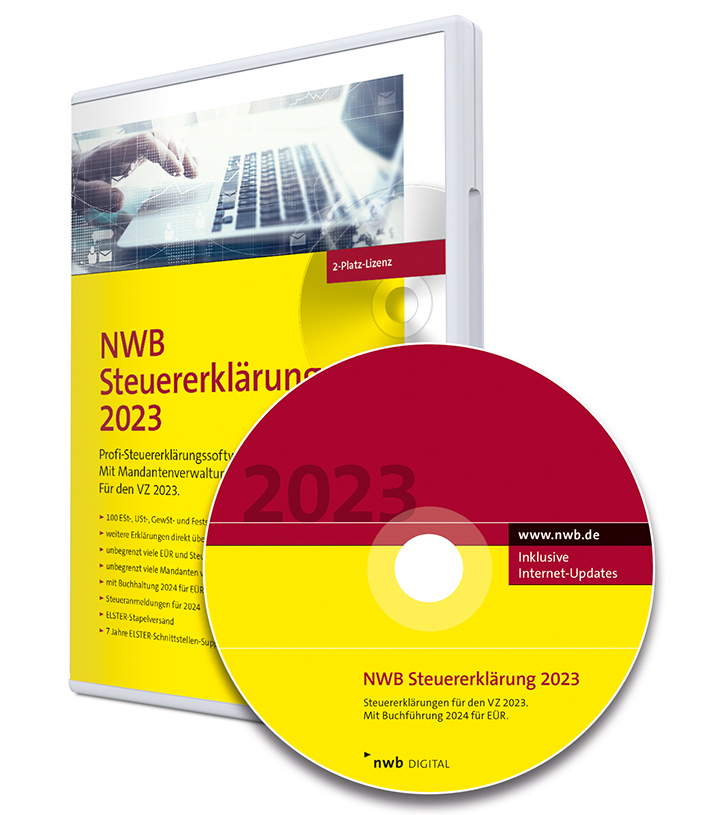 NWB Steuererklärung 2023 - 2-Platz-Lizenz main product photo