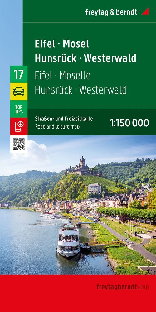Eifel - Mosel - Hunsrück - Westerwald, Straßen- und Freizeitkarte 1:150.000, freytag & berndt main product photo