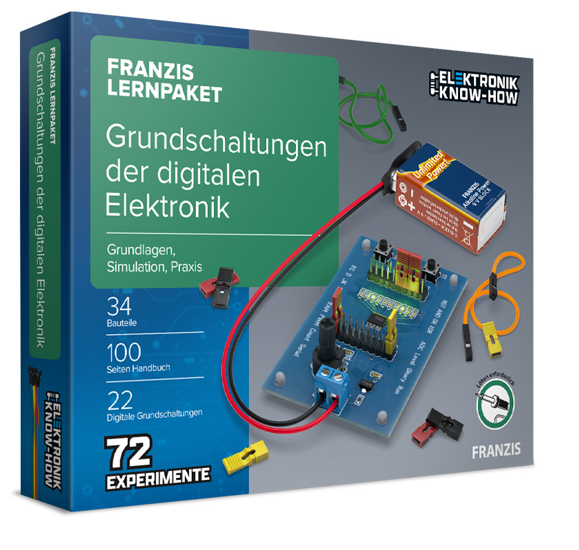 FRANZIS 67204 - FRANZIS Lernpaket: Grundschaltungen der digitalen Elektronik main product photo