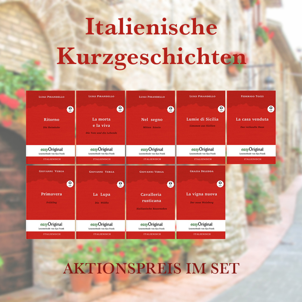Italienische Kurzgeschichten (Bücher + 9 Audio-CDs), m. 9 Audio-CD, m. 9 Audio, m. 9 Audio, 9 Teile main product photo