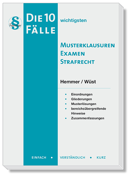 Die 10 wichtigsten Fälle Musterklausuren Examen Strafrecht main product photo