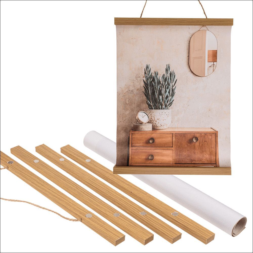 Holz-Posterleiste magnetisch, inkl. Bild, DIN A 3 geeignet, mit Band zum Aufhängen main product photo