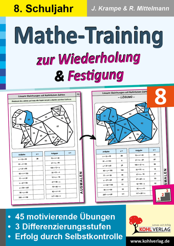 Mathe-Training zur Wiederholung und Festigung / Klasse 8 main product photo
