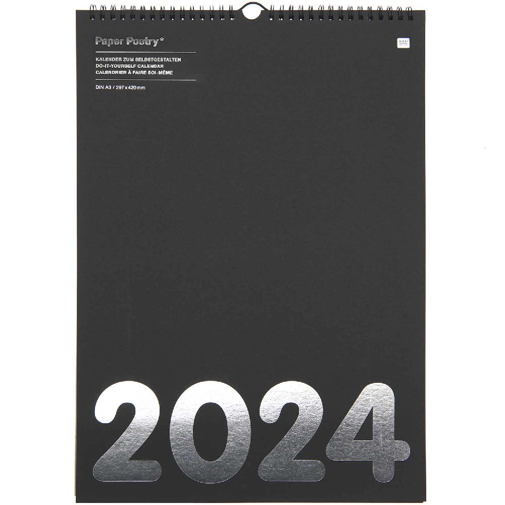 Kalender 2024 DIN A3, schwarz main product photo