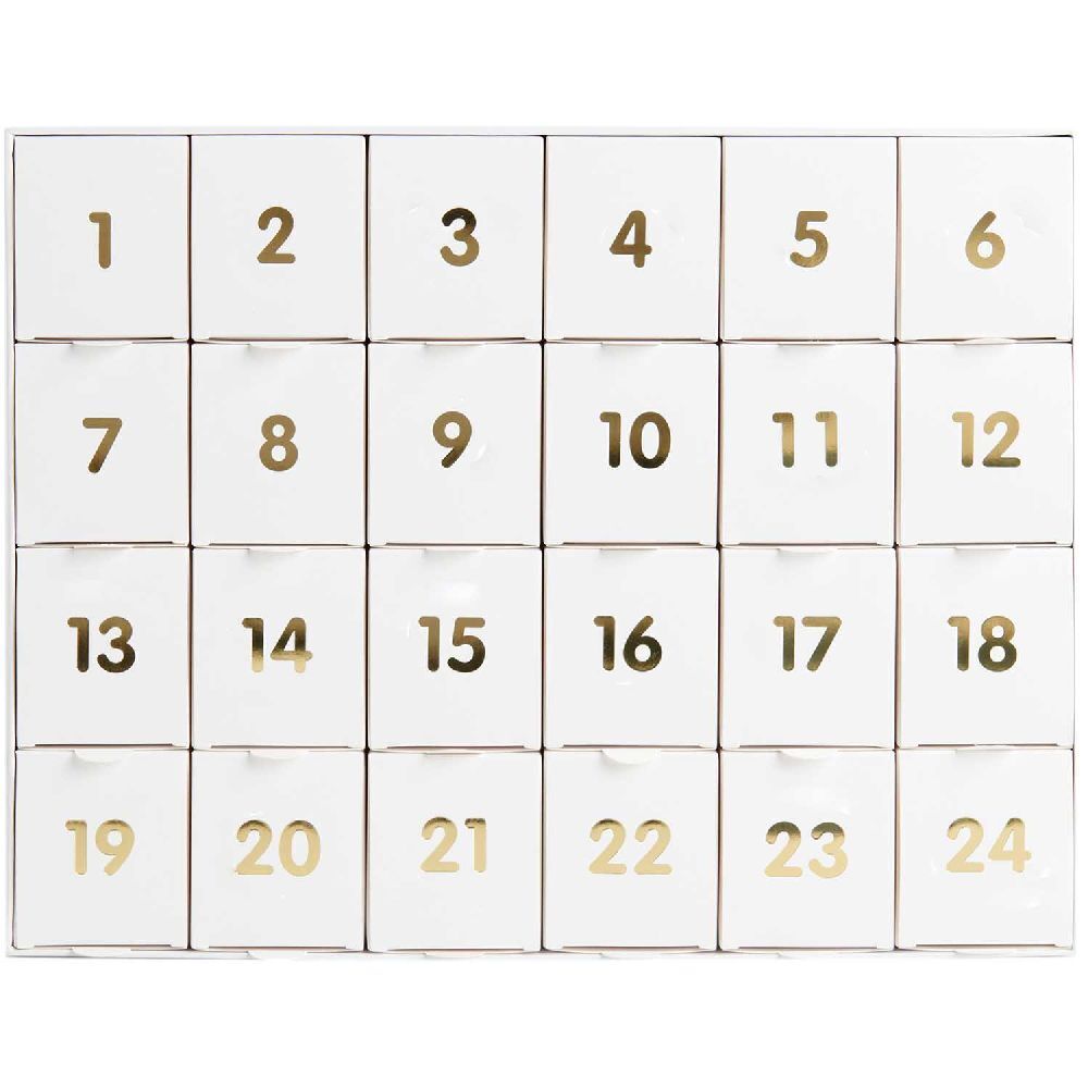 Adventskalender zum befüllen, weiß-gold, 36,5 x 29 x 6 cm FSC MIX main product photo