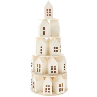 Adventskalender "Holz-Haus-Pyramide", 29 Teile, FSC 100%