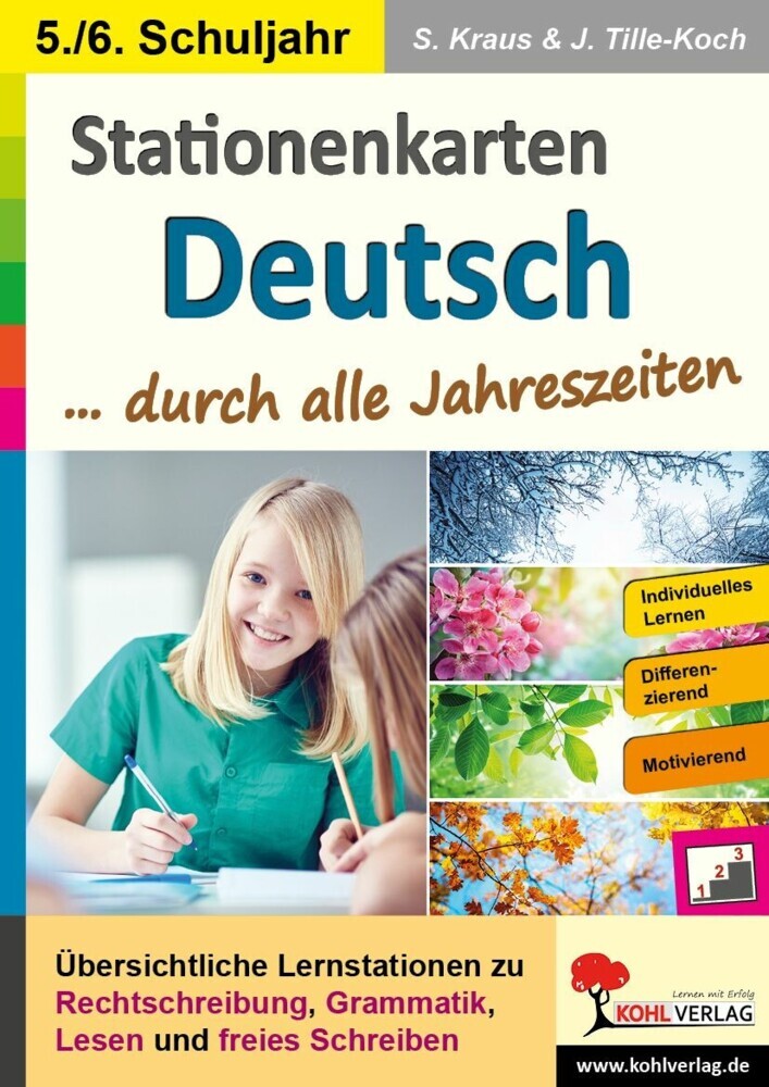 Stationenlernen Deutsch durch alle Jahreszeiten / Klasse 5-6 main product photo