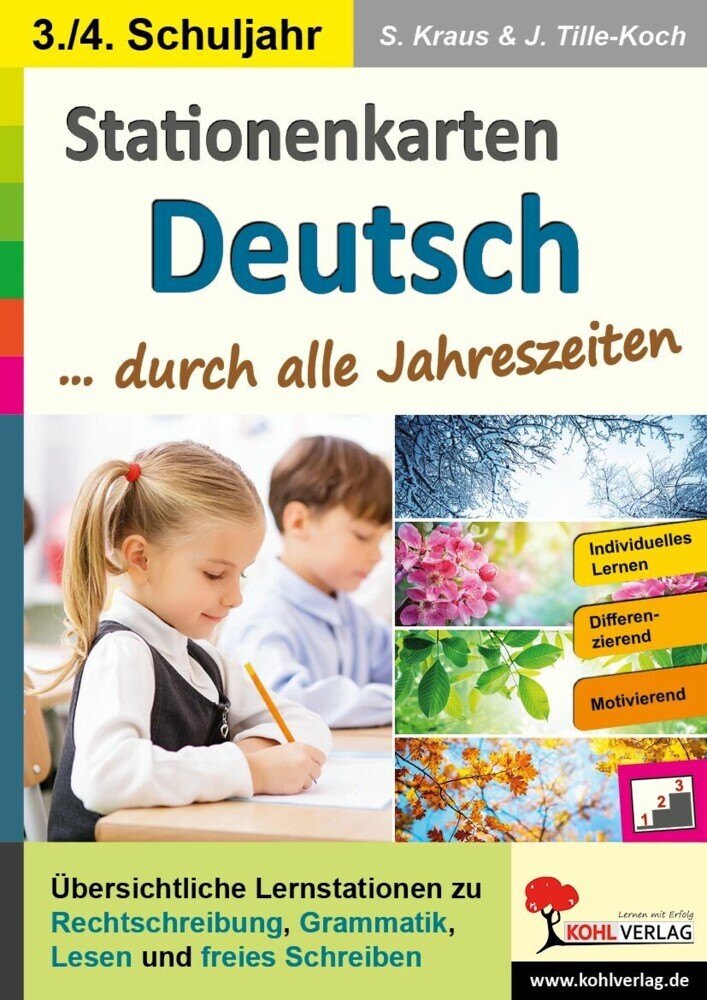 Stationenlernen Deutsch durch alle Jahreszeiten / Klasse 3-4 main product photo