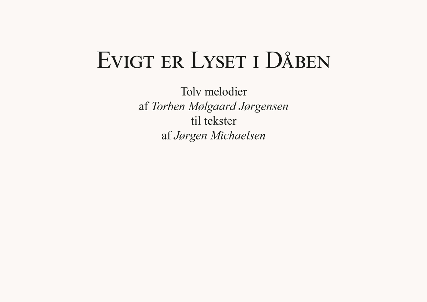 Evigt er Lyset i Dåben main product photo
