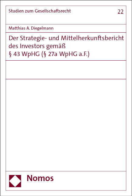 Der Strategie- und Mittelherkunftsbericht des Investors gemäß § 43 WpHG (§ 27a WpHG a.F.) main product photo