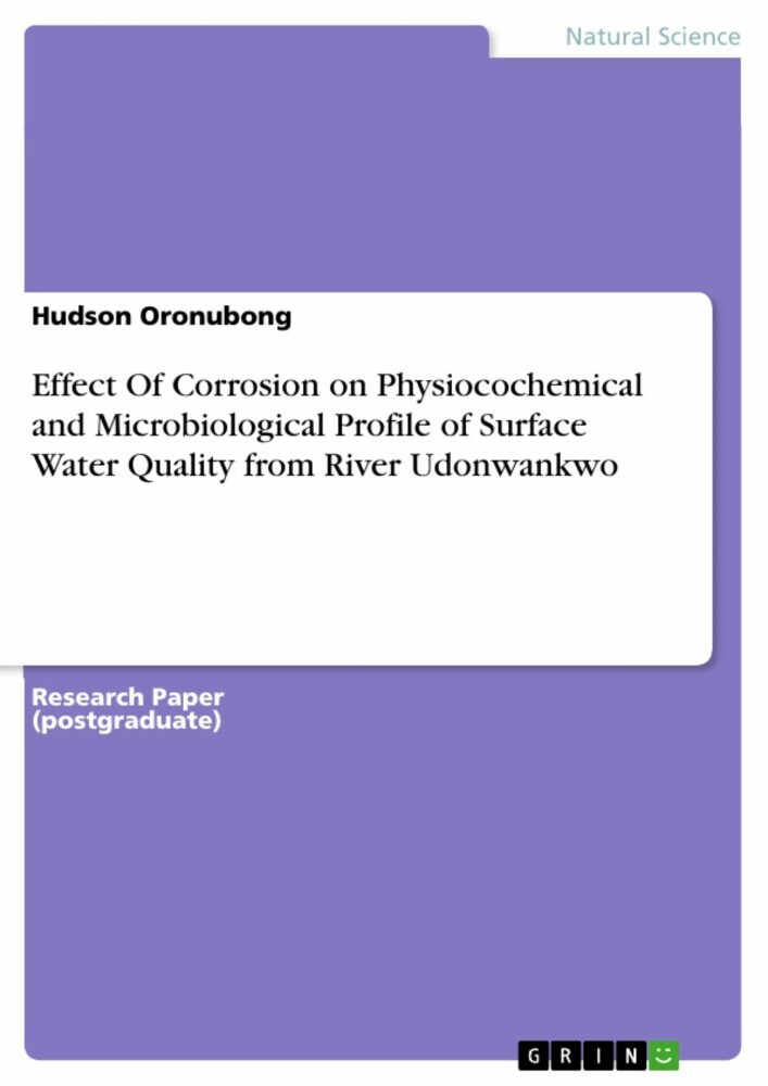 Effect Of Corrosion on Physiocochemical and Microbiological Profile of Surface Water Quality from River Udonwankwo main product photo