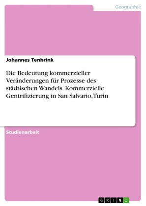 Die Bedeutung kommerzieller Veränderungen für Prozesse des städtischen Wandels. Kommerzielle Gentrifizierung in San Salvario, Turin