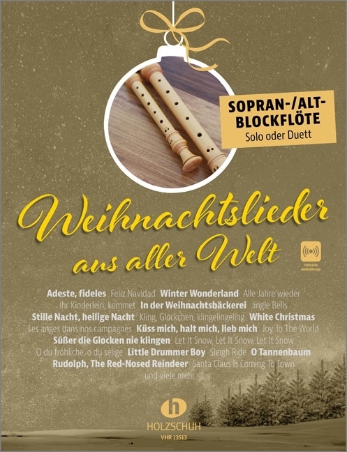 Weihnachtslieder aus aller Welt - Sopran-/Altblockflöte main product photo