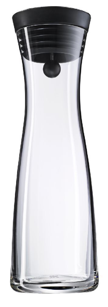 WMF Basic Wasserkaraffe aus Glas, 1 Liter, Glaskaraffe mit Deckel, Silikondeckel, CloseUp-Verschluss main product photo