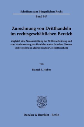 Zurechnung von Dritthandeln im rechtsgeschäftlichen Bereich.