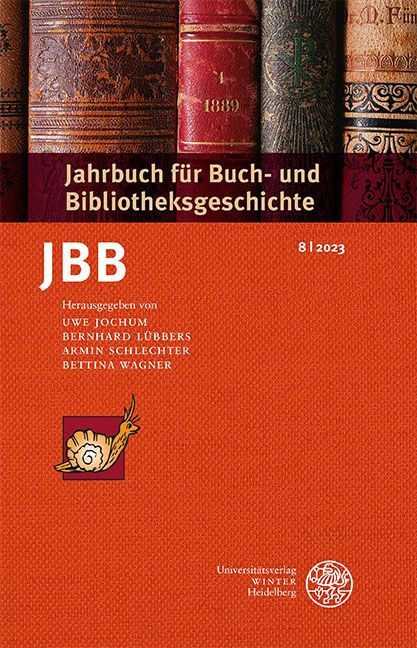 Jahrbuch für Buch- und Bibliotheksgeschichte 8 | 2023 main product photo