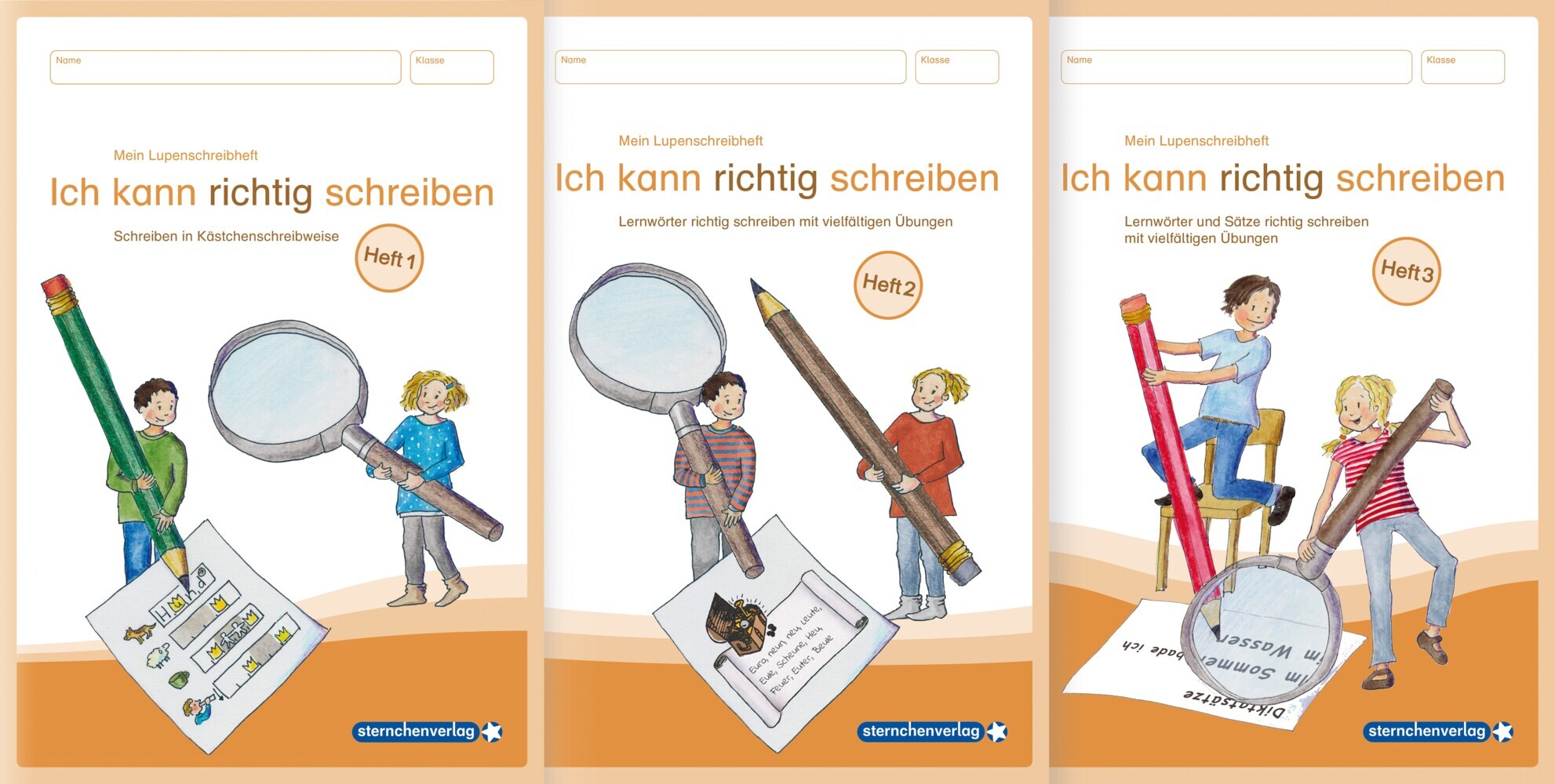 Mein Lupenschreibheft 1 bis 3 im Set - Ich kann richtig schreiben main product photo