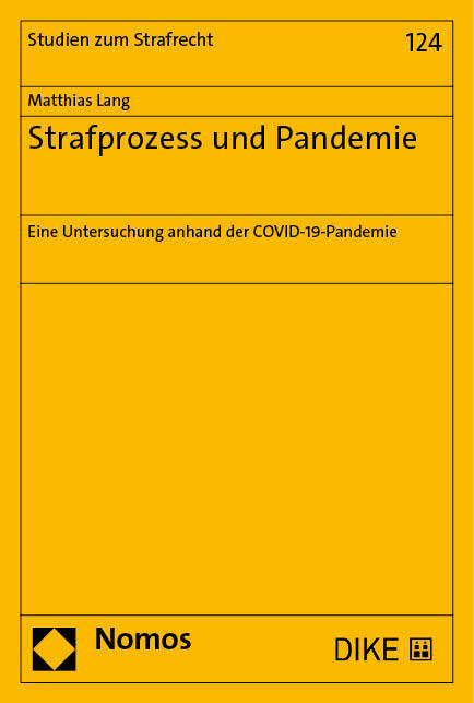 Strafprozess und Pandemie main product photo