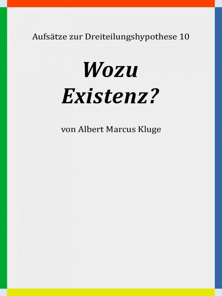 Wozu Existenz? main product photo