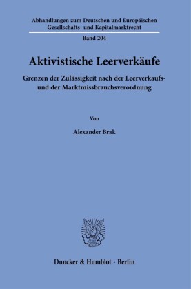 Aktivistische Leerverkäufe.