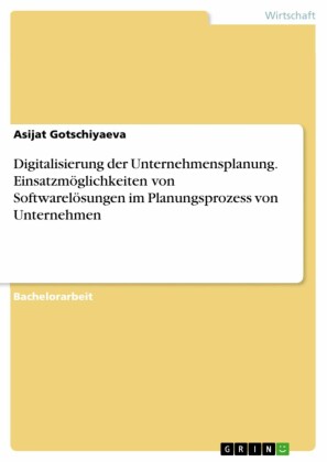 Digitalisierung der Unternehmensplanung. Einsatzmöglichkeiten von Softwarelösungen im Planungsprozess von Unternehmen