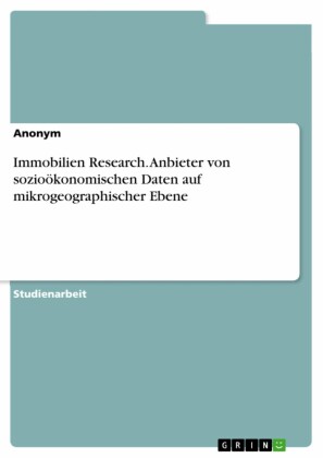 Immobilien Research. Anbieter von sozioökonomischen Daten auf mikrogeographischer Ebene