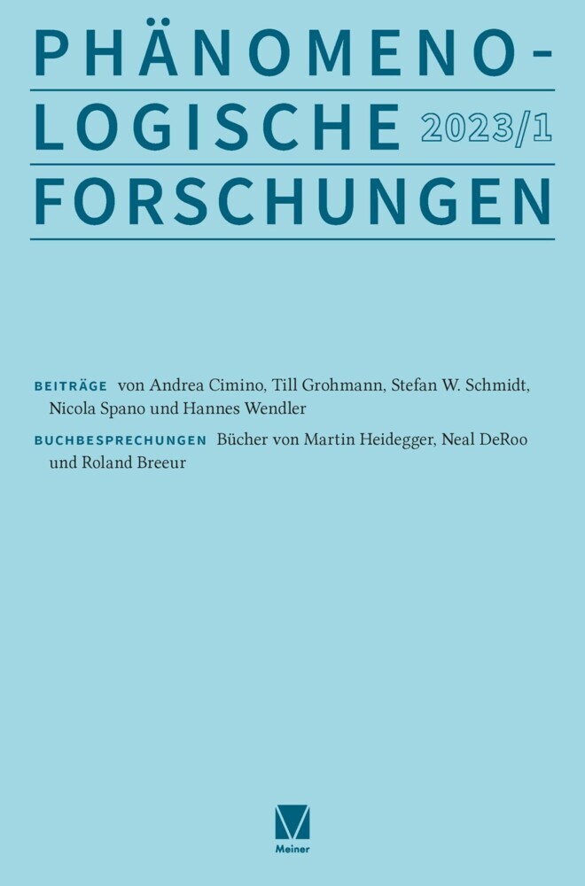 Phänomenologische Forschungen 2023-1 main product photo