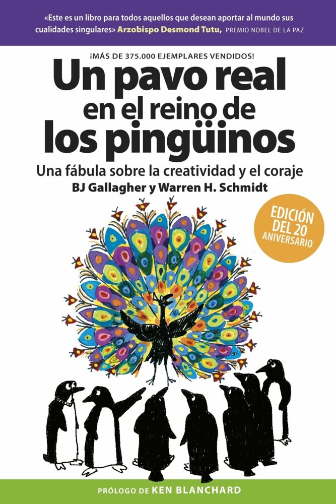 Un Pavo real en el reino de los pingüinos main product photo