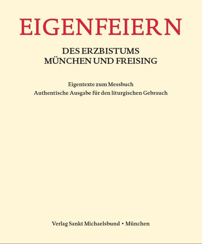 Eigenfeiern des Erzbistums München und Freising main product photo