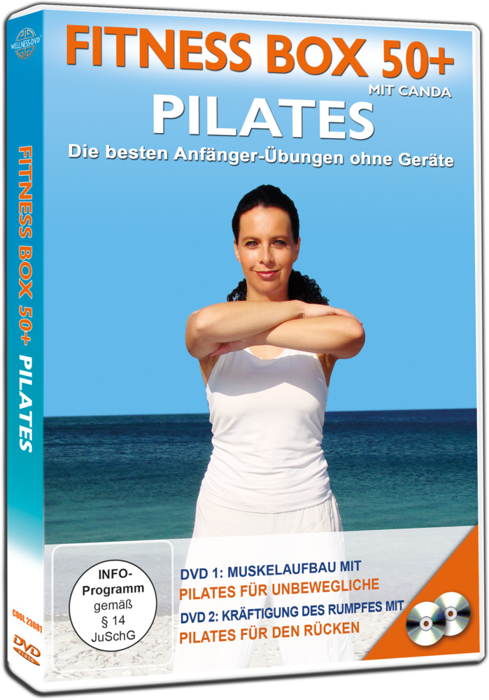 Fitness Box 50+ Pilates - Die besten Anfänger-Übungen ohne Geräte, 2 DVD main product photo