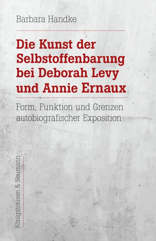 Die Kunst der Selbstoffenbarung bei Deborah Levy und Annie Ernaux main product photo