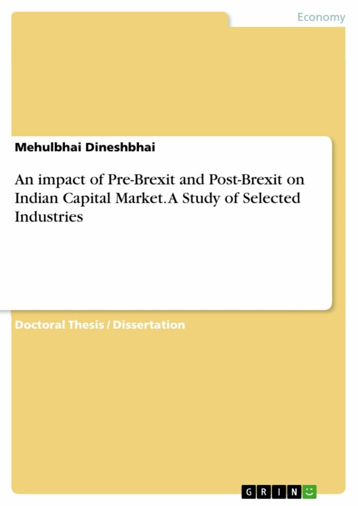 An impact of Pre-Brexit and Post-Brexit on Indian Capital Market. A Study of Selected Industries main product photo