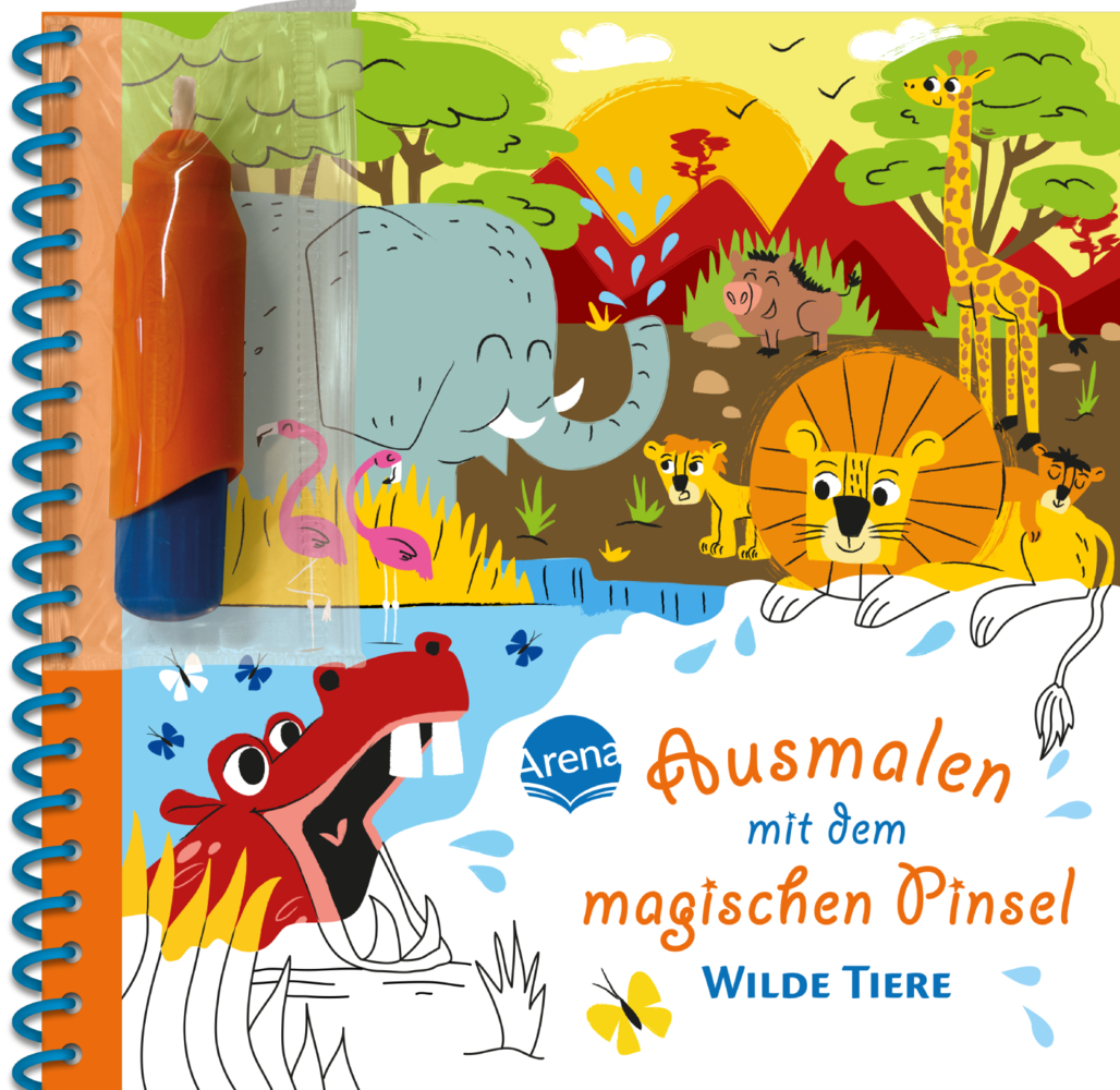 Ausmalen mit dem magischen Pinsel. Wilde Tiere main product photo
