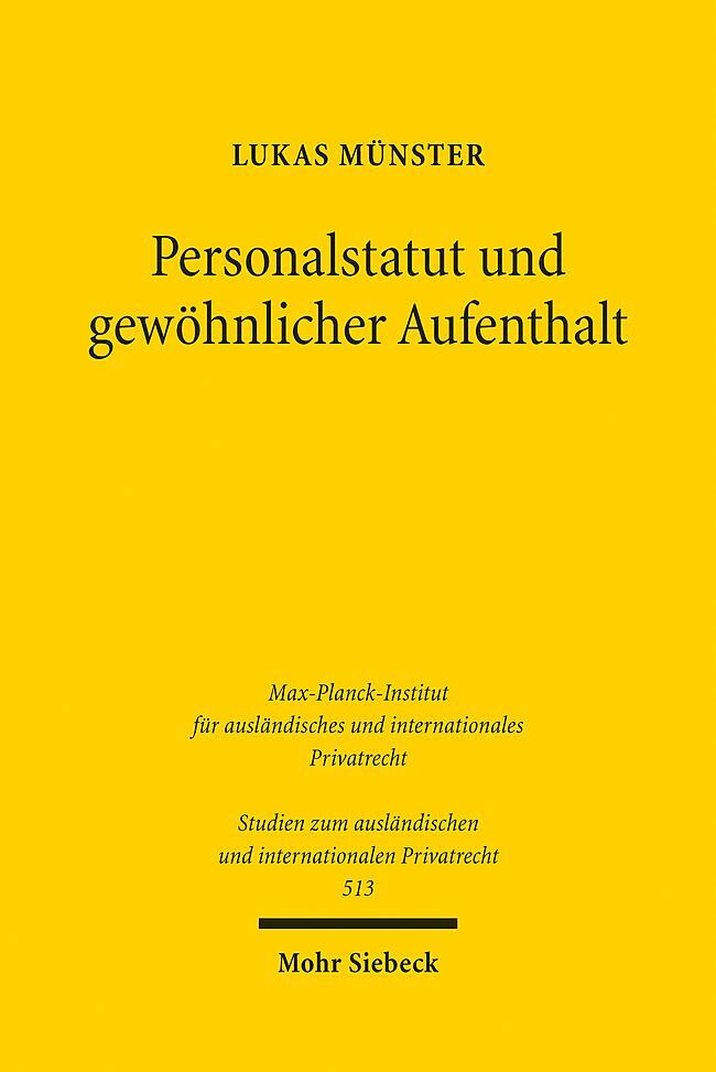 Personalstatut und gewöhnlicher Aufenthalt main product photo