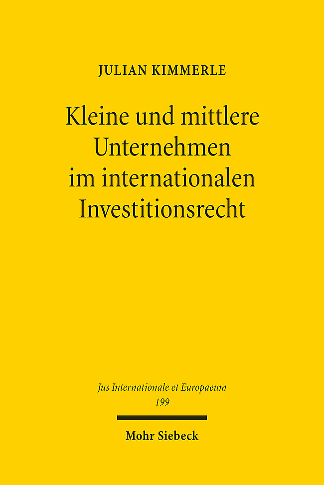 Kleine und mittlere Unternehmen im internationalen Investitionsrecht main product photo