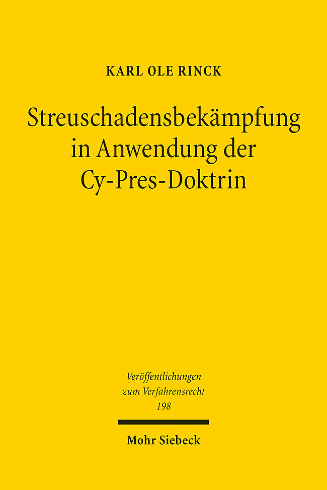 Streuschadensbekämpfung in Anwendung der Cy-Pres-Doktrin main product photo