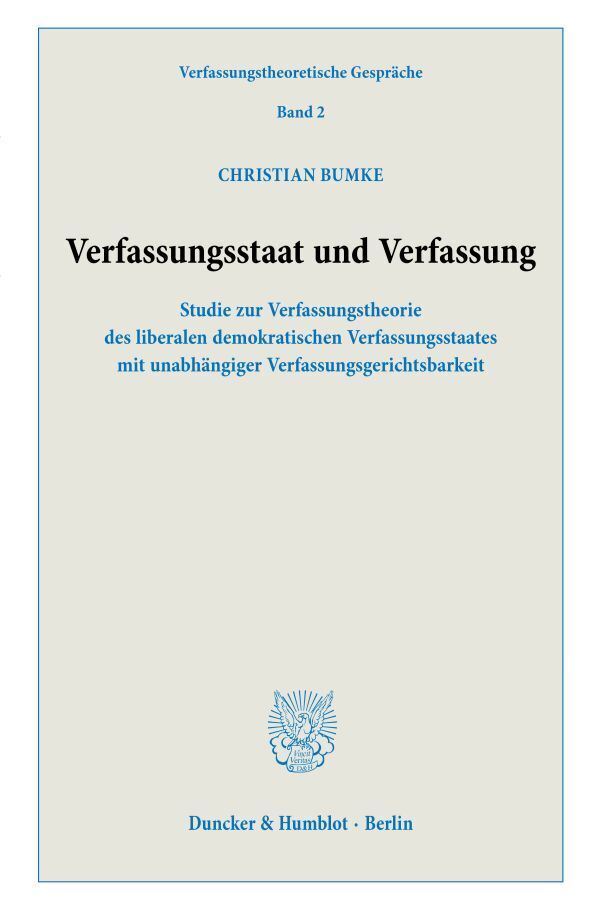 Verfassungsstaat und Verfassung. main product photo