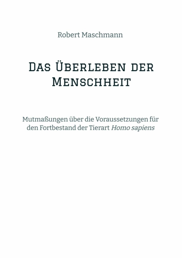 Das Überleben der Menschheit main product photo